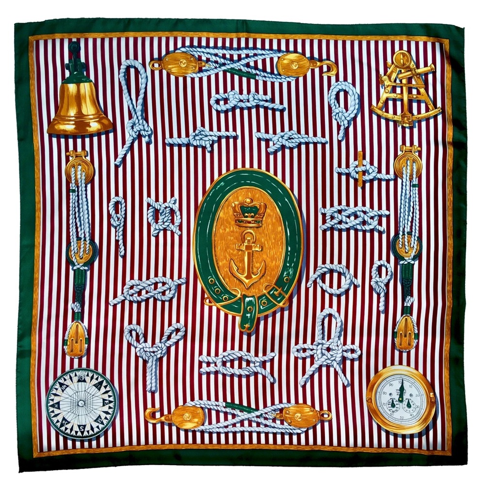 Nautical Scarf Made in Korea | 35”